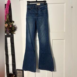 BKE Blue Flare Wide Leg Jeans High-Rise